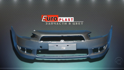 Передний бампер для Mitsubishi Lancer 10 2007-2012 A31 Серебристый металлик A31