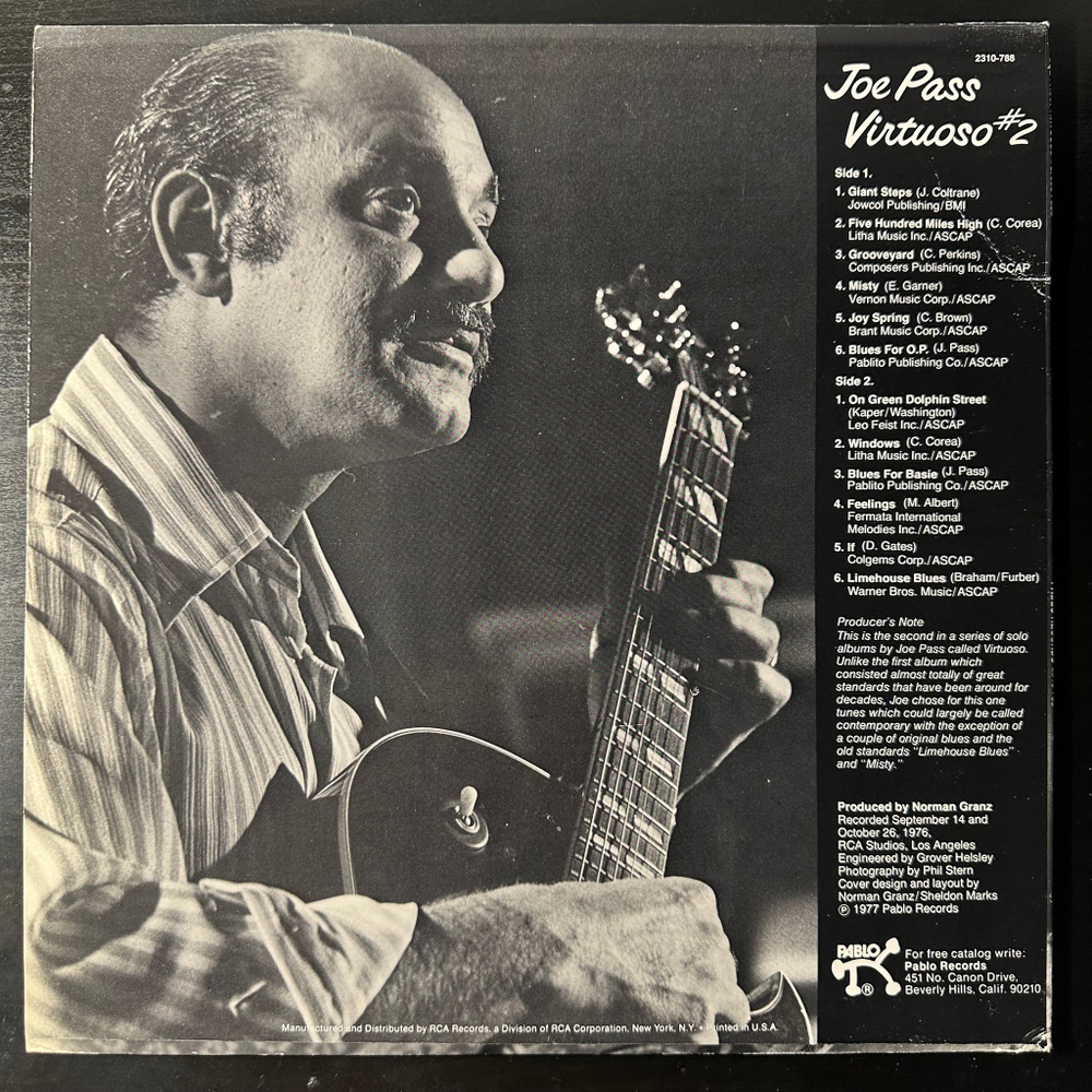 Joe Pass ‎– Virtuoso #2 (США 1977г.)