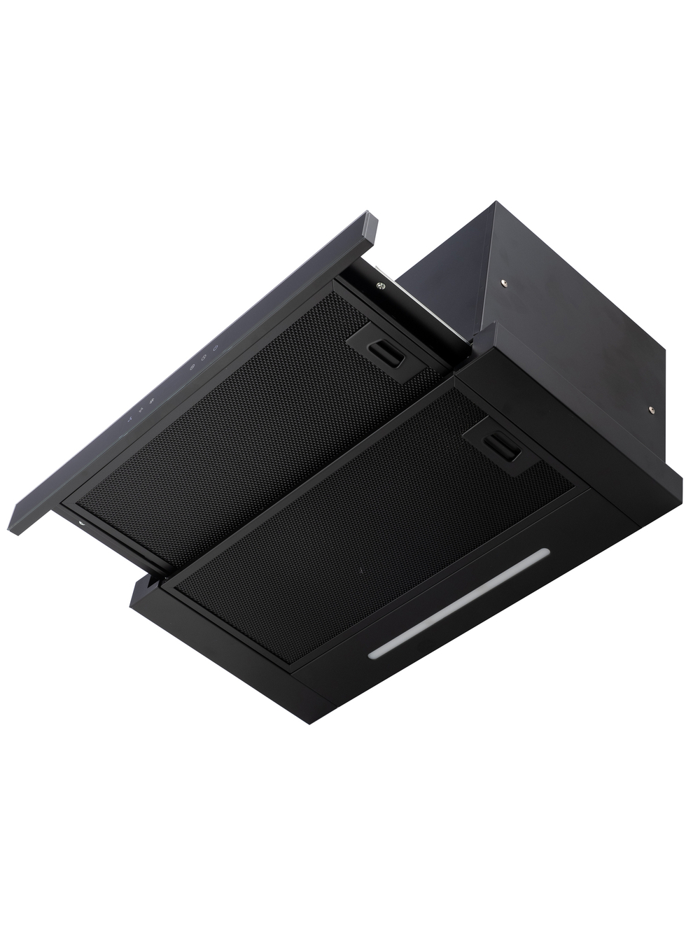 Кухонная вытяжка MACBI B-MTA-G60GW BL1200м3/ч Черная, Жесты+Wi-Fi, авто выдвижная