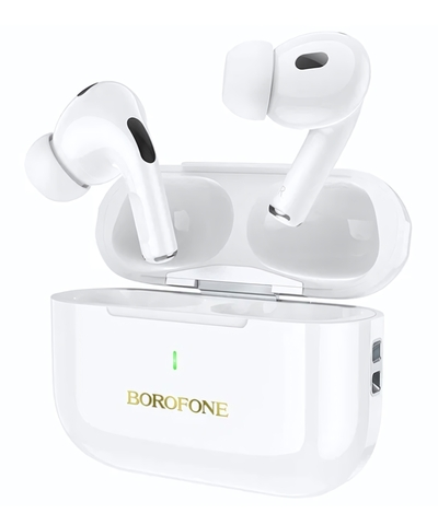 Bluetooth - гарнитура Borofone BW59 Plus ANC, TWS вакуумные, BT5.3, 30/300mAh White
