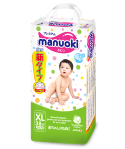 Подгузники-трусики Manuoki XL 12+кг 38 шт