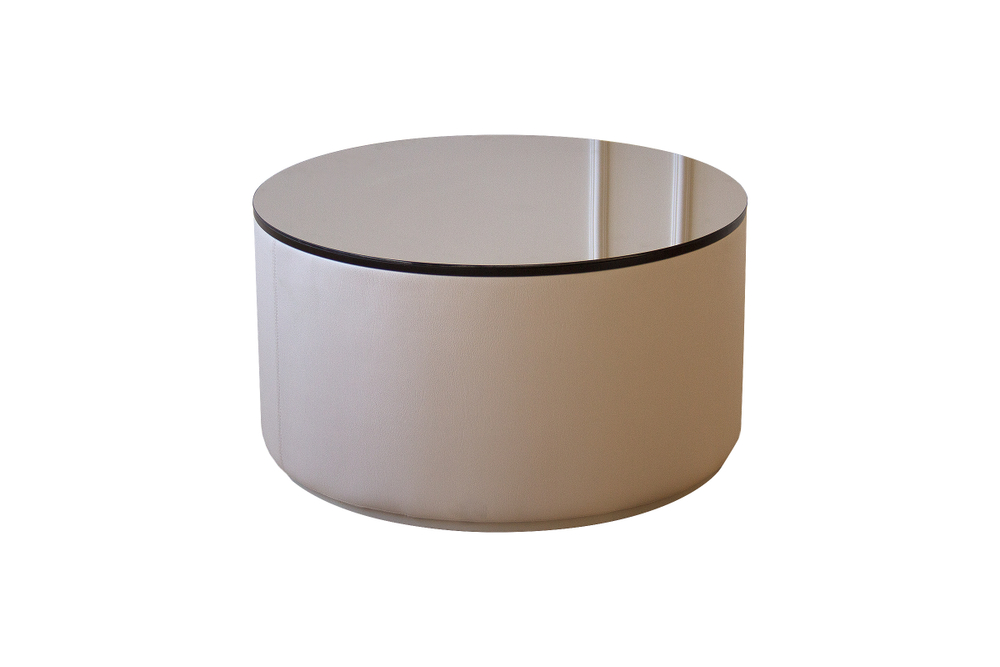 Столик Sun L, D 66 см высота 35 см (зеркало, бежевый)