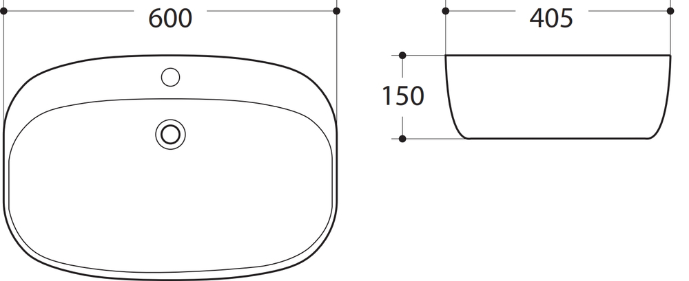 Раковина керамическая накладная Art&Max AM-78375
