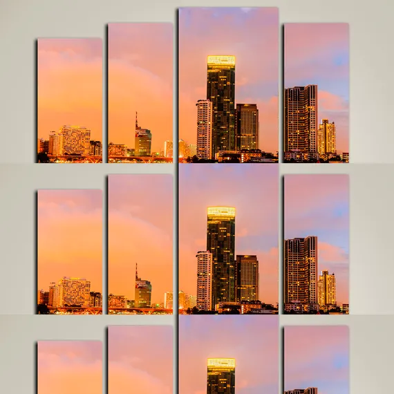 Модульная картина "Высоты у воды"