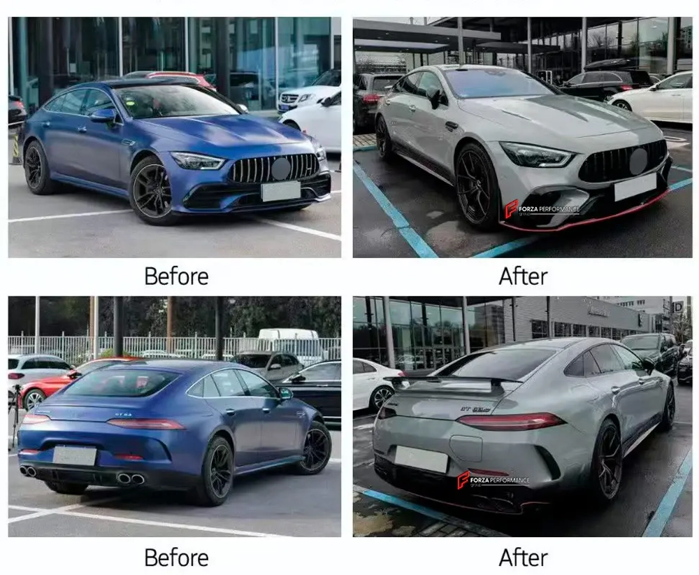 Обвес переделка для MERCEDES BENZ AMG GT X290 GT43 GT50 GT53 ДО GT63 2018+ АМГ Мерседес Бенц