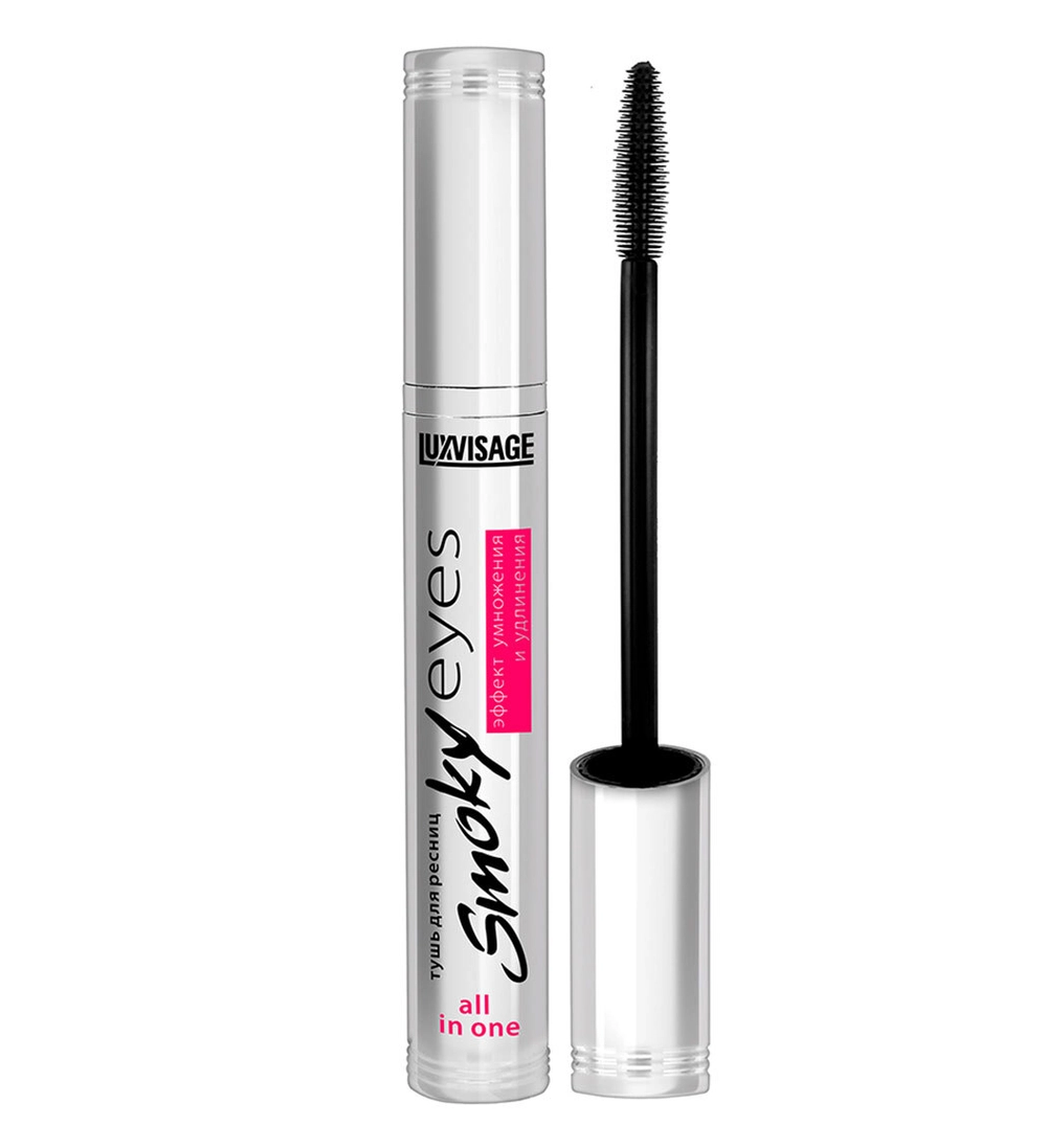 Тушь для ресниц LuxVisage Smoky eyes Эффект умножения и удлинения 7 гр