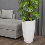 Кашпо Флэйм 61л со вставкой 13л, белый