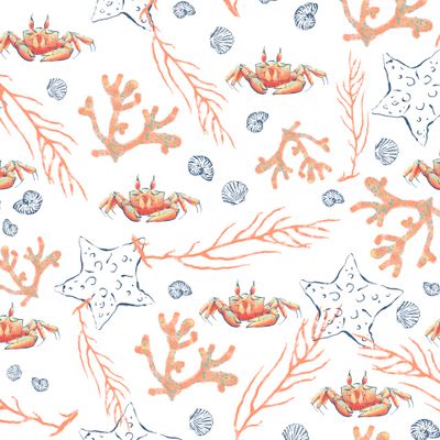 Морской с крабами