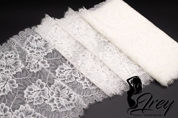 03-07 Кружево эластичные реснички 22 см, айвори 004