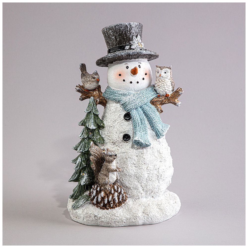 СТАТУЭТКА "СНЕГОВИК" С LED-ПОДСВЕТКОЙ 14Х12Х23 СМ