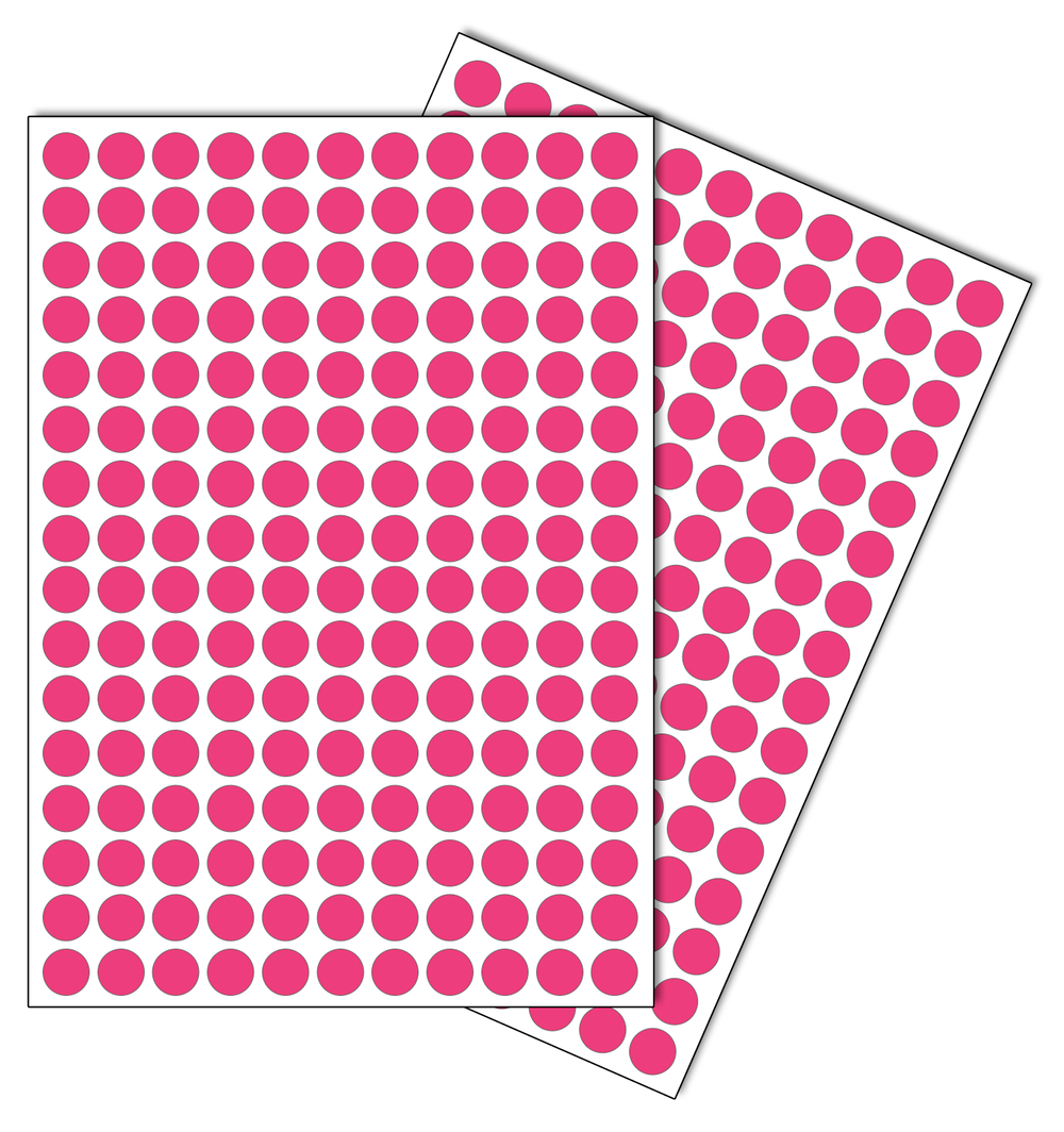 Темно-розовые виниловые наклейки для маркировки Policomprint М10, 10 мм.