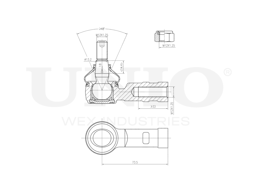 Наконечник рулевой UNIO SSP-10165