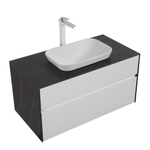 Тумба с раковиной Black&White Universe 100 см U907.1000-1 white matt / lauren gold