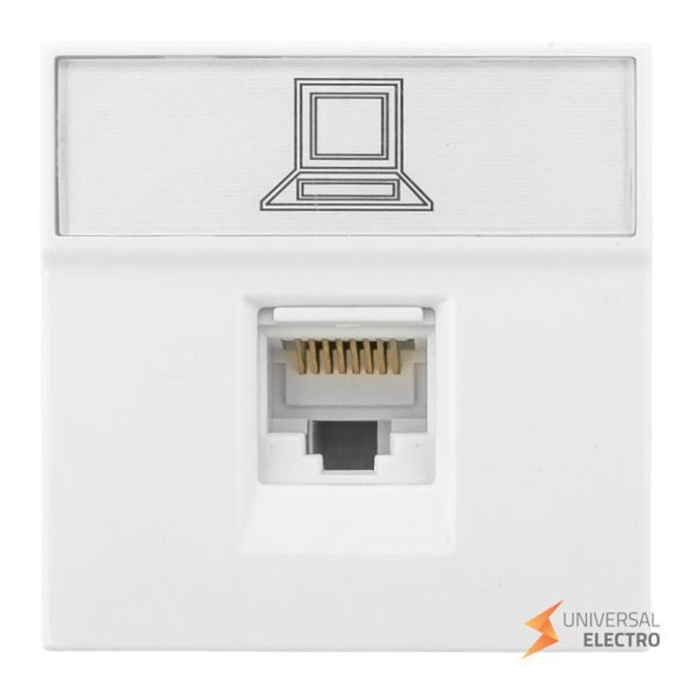 Розетка RJ45 кат, 5e, 2 модуля EKF