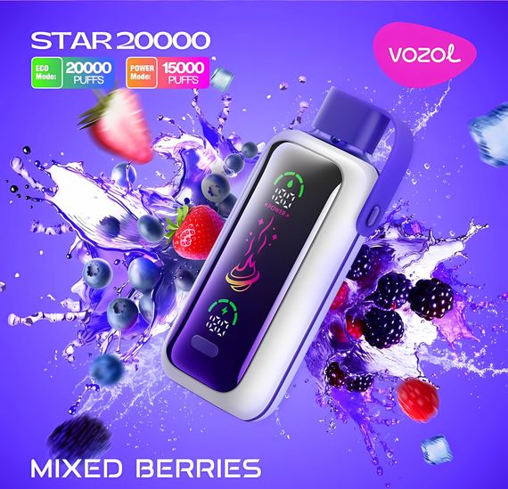 Vozol STAR 20000 - Mixed Berries (5% nic)