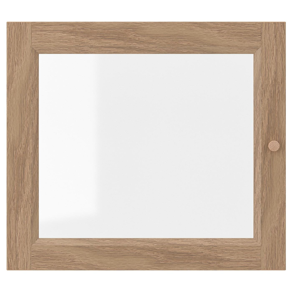 IKEA OXBERG  (ИКЕА ОКСБЕРГ)  -  Стеклянная дверь, имитация. дуб, 40x35 см