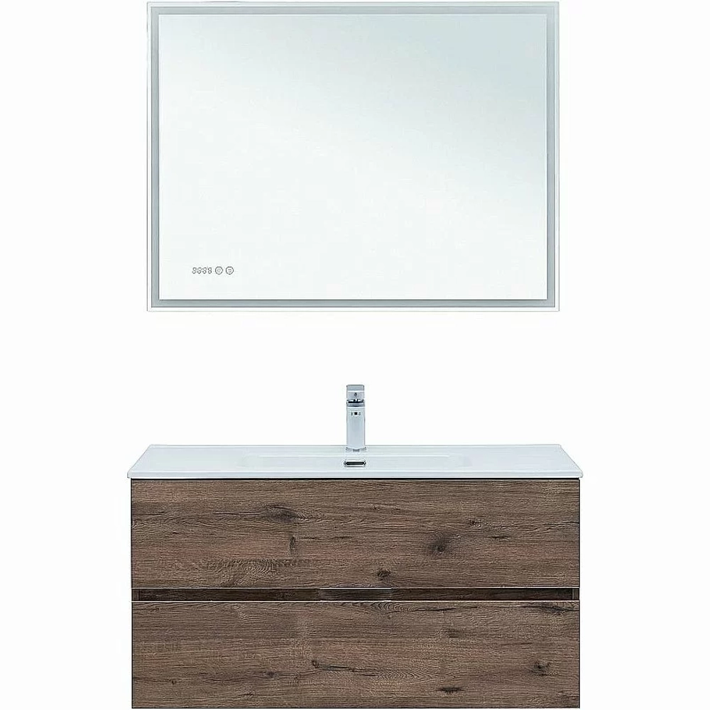 Тумба с раковиной Aquanet Алвита new 100 334188 дуб веллингтон табак