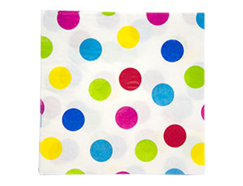 Салфетка "Горошек мульти" 33см,12шт.