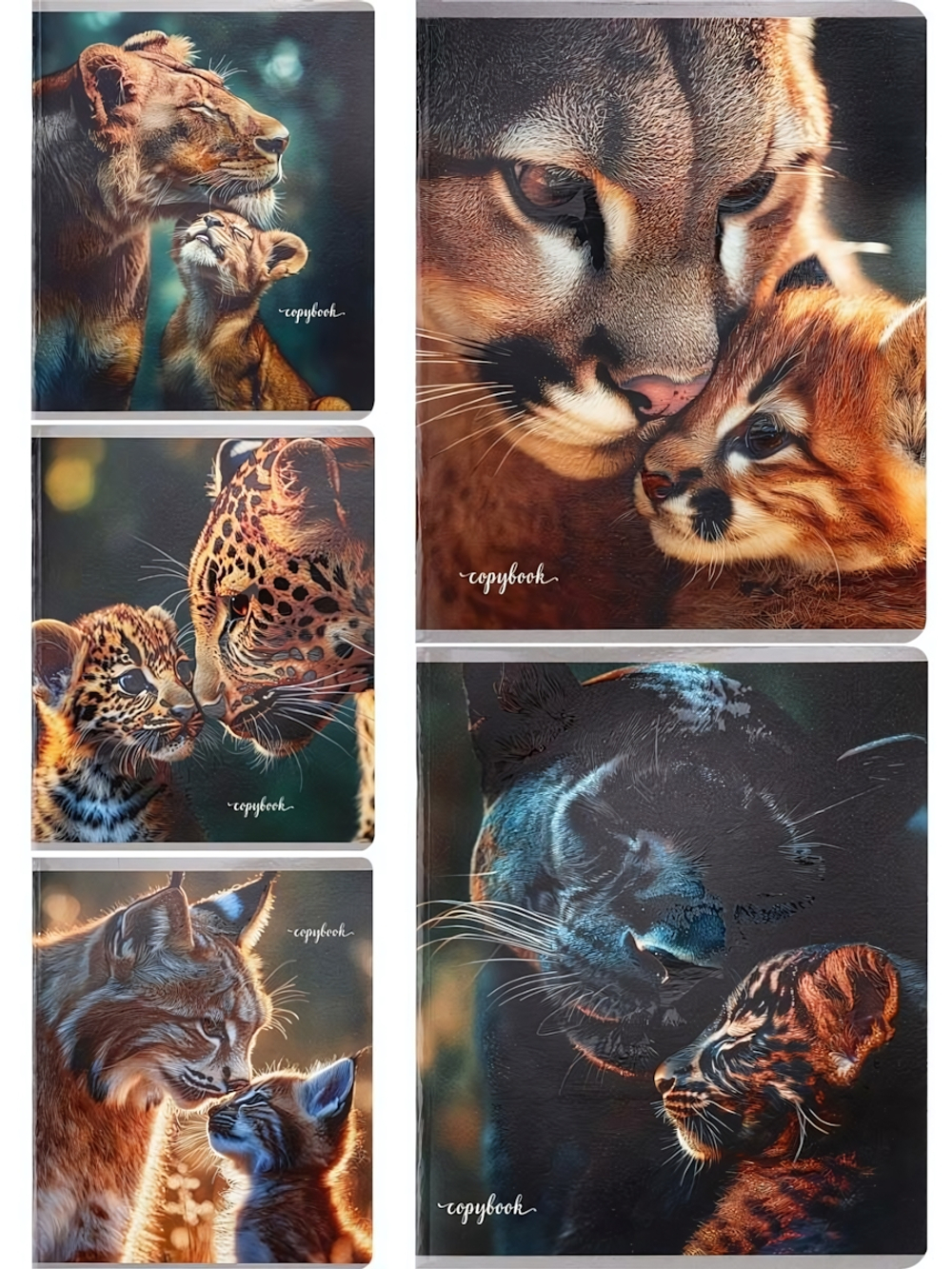 Тетрадь А5 48л. клетка "Мамы и детёныши-1" (Проф-Пресс)