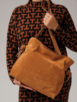 Замшевая сумка Deboro 31126 желтый янтарь