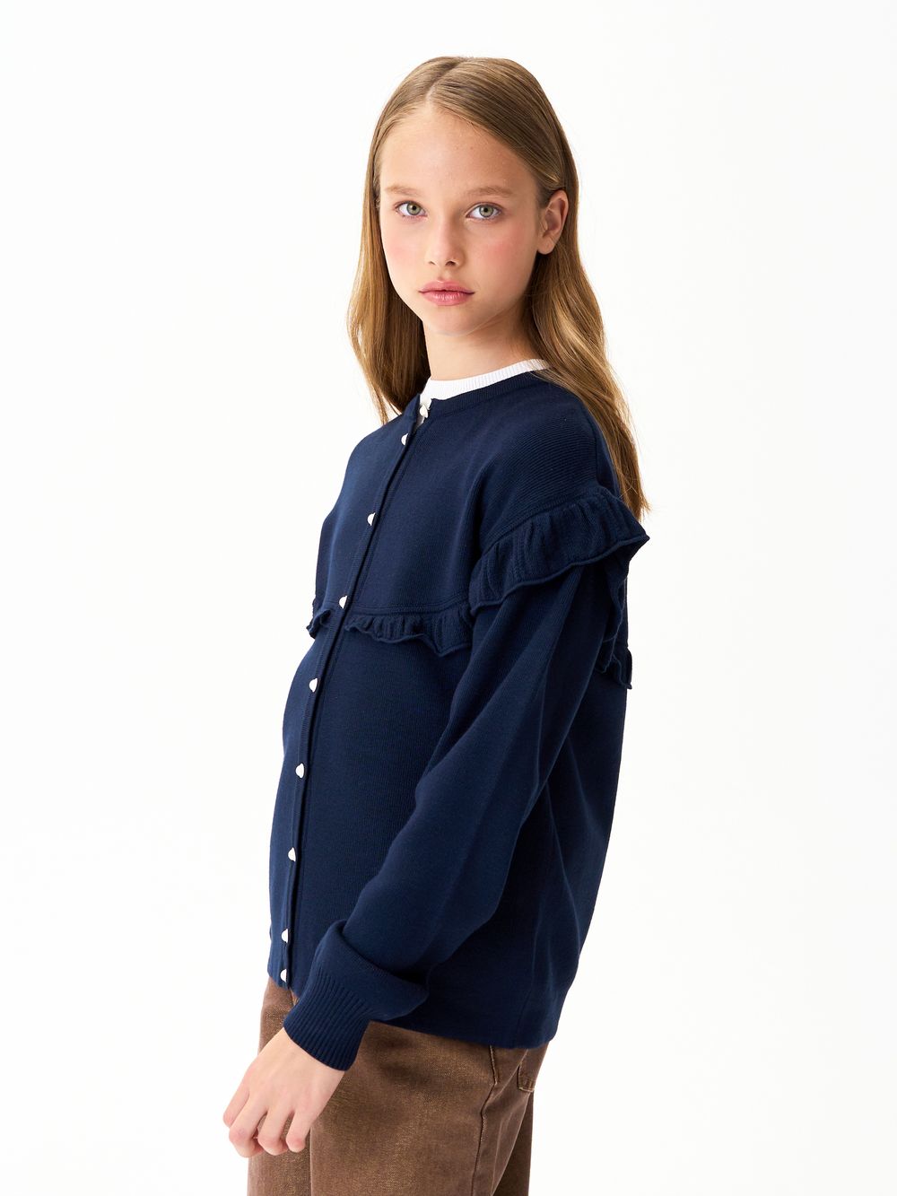 Кардиган для девочки AT1423 синий