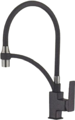 СМЕСИТЕЛЬ ДЛЯ КУХНИ С ГИБКИМ СИЛИКОНОВЫМ ИЗЛИВОМ CASELA 54178U-12 ГРАФИТ