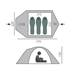 Палатка BTrace Talweg 3+ ALU (Зеленый)