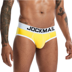 Мужские трусы брифы желтые JOCKMAIL JM2032-13