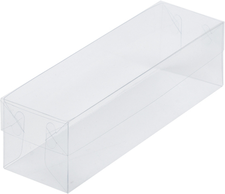 Коробка для макаронс с пластиковой крышкой, прозрачная (190х55х55 мм)