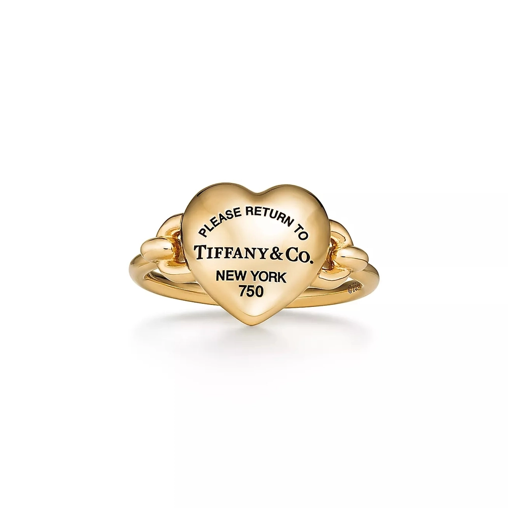 Кольцо из жёлтого золота 18k, Tiffany💠Full heart💕