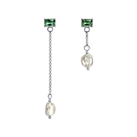 Серьги LIGEA с Празиолитами и Жемчугом