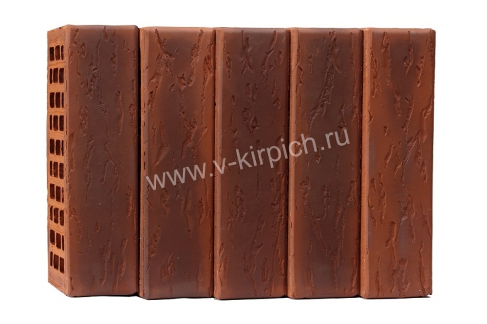 Кирпич лицевой Воротынский одинарный кортен, руст