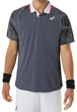 Теннисное поло Asics Court Graphic Polo-Shirt - carrier grey