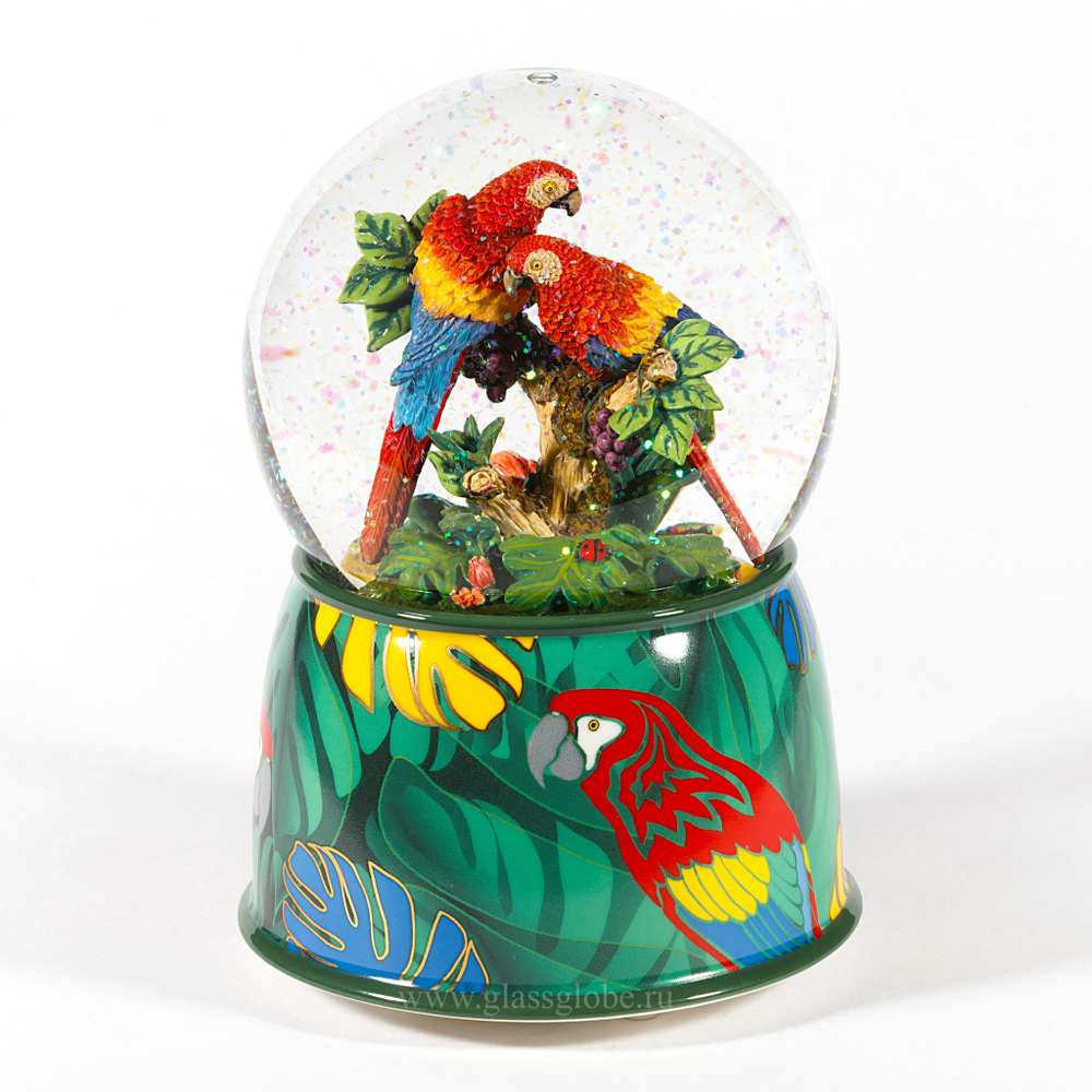 Снежный шар "Попугаи"