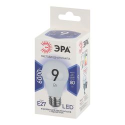 Лампочка светодиодная ЭРА STD LED A60-9W-860-E27 E27 / Е27 9Вт груша холодный дневной свет | Лампы cветодиодные Груша (A)