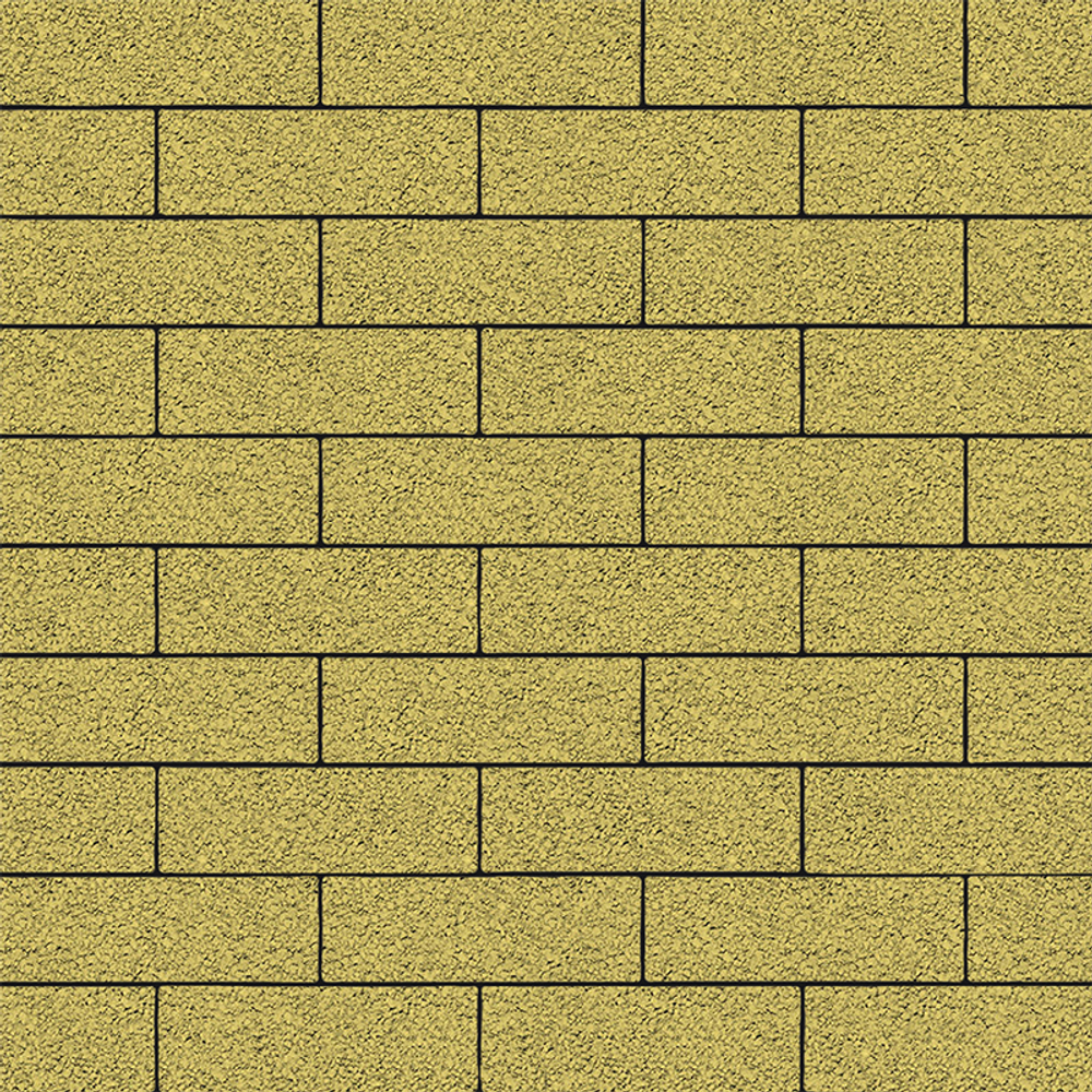 Тротуарная плитка ПРЯМОУГОЛЬНИК 300х100 мм - Гранит Желтый