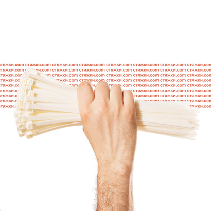 Стяжки морозостойкие Арктик 8х200 белые - 100 шт/уп | Хомуты кабельные морозостойкие