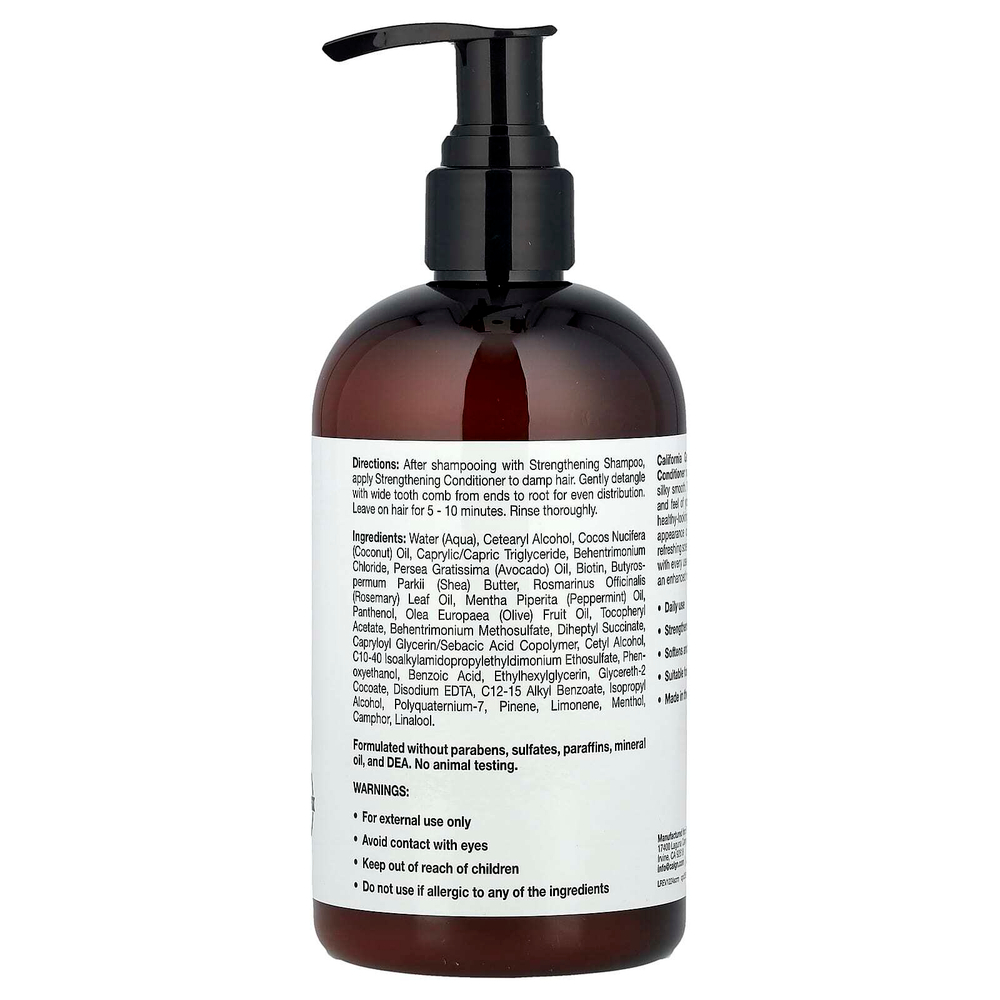 California Gold Nutrition, Beauty, укрепляющий кондиционер, биотин, мята и розмарин, 355 мл (12 жидк. унций)