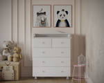 Пеленальный комод Incanto Nuvola Lux 800/5 (откидной столик) цвет белый