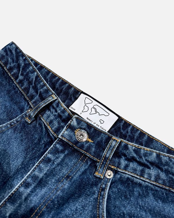 Джинсы Loose Fit Punk синие - фото 3