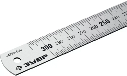 Усиленная металлическая линейка из нержавеющей стали ЗУБР Про-30, длина 0,3м (34280-030)