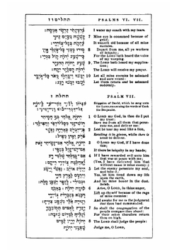 The Book of Psalms, in Hebrew and English | M. l'abbé Trochon