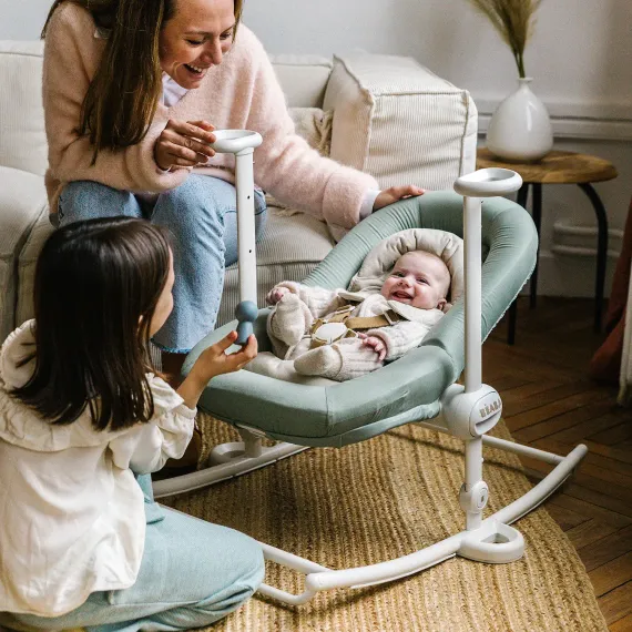 Шезлонг детский Beaba Up&amp;Down Baby Bouncer Plus Lichen