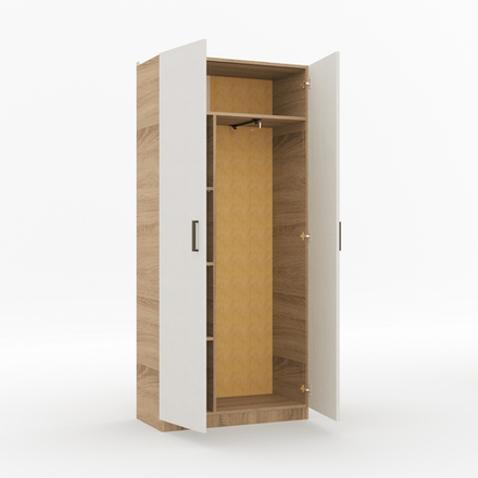 Шкаф МАМА ШР-1, Белый/Дуб Сонома