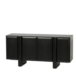 Комод Kode 160х70 см, черный, дуб, меламин