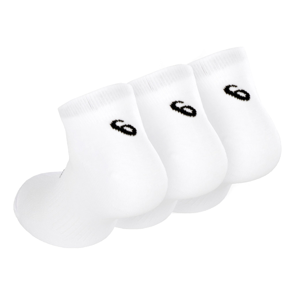 ASICS PED Sports Socks 3 Pack - White, Black
