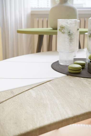 Стол журнальный Лайм дуб сонома/белый/чёрный