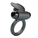 Черное эрекционное кольцо с вибропулей