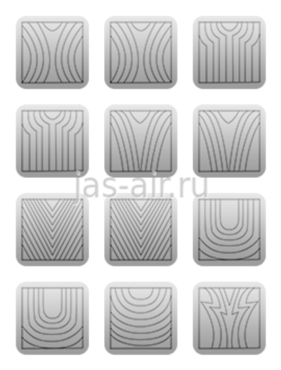 Трафарет на липкой основе "Фигурный градиент" 12 шт./упак.