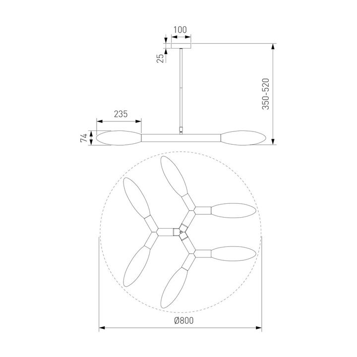 Потолочная люстра Eurosvet Covalent 30180/6 черный